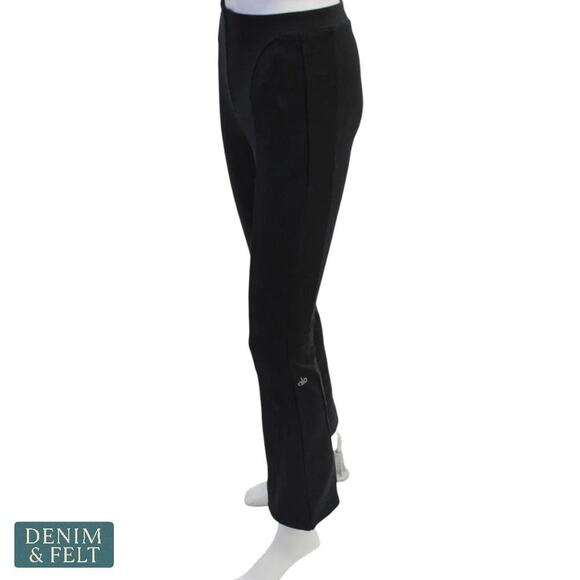 Alo Yoga High-Waist Zip It Flare Leggings Black Sculpting Stretch Size S NEW - Picture 7 of 16